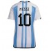 Billige Argentina Lionel Messi #10 Hjemmebane Fodboldtrøjer Dame VM 2022 Kortærmet